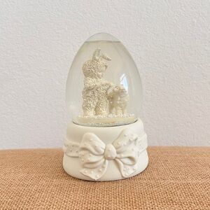 Vintage Department 56 Snowbunnies Let’s Play in the Meadow 4” x 6” Musical Globe